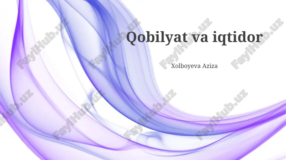 qobilyat va iqtidor — PPTX