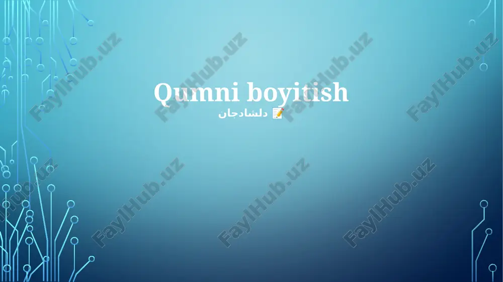qumni boyitish — PPTX