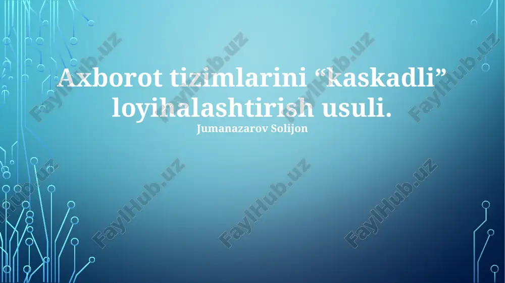 kaskadli dizayn usuli — PPTX