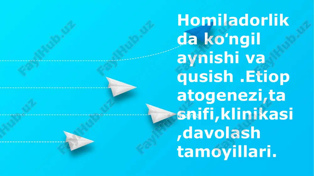 ertalabki ko'ngil aynishi va qusish — PPTX
