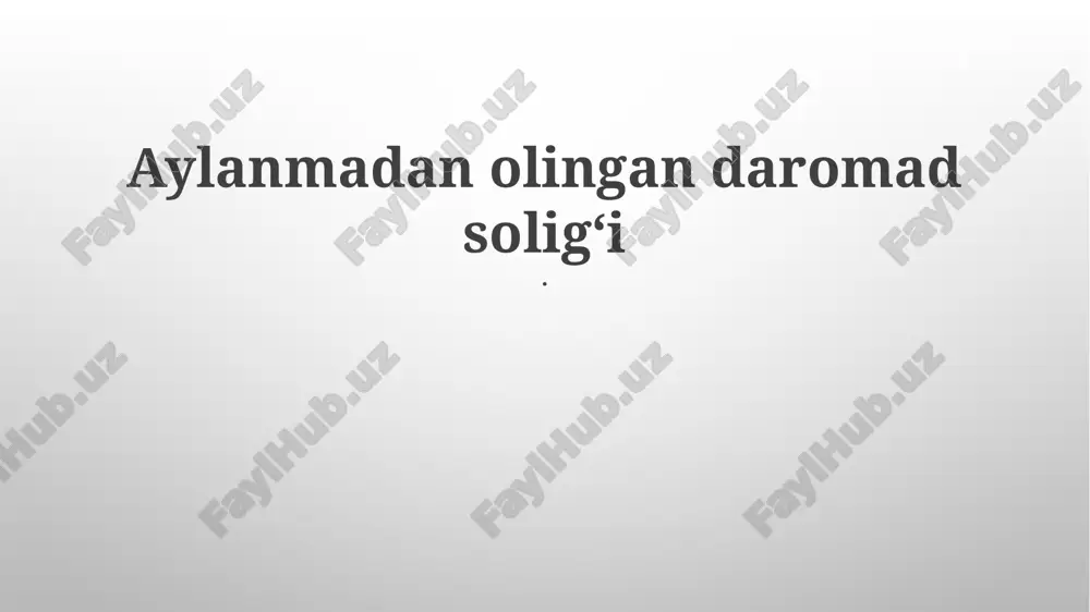 tds turlari — PPTX