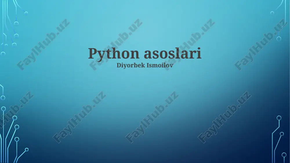 python asoslari — PPTX