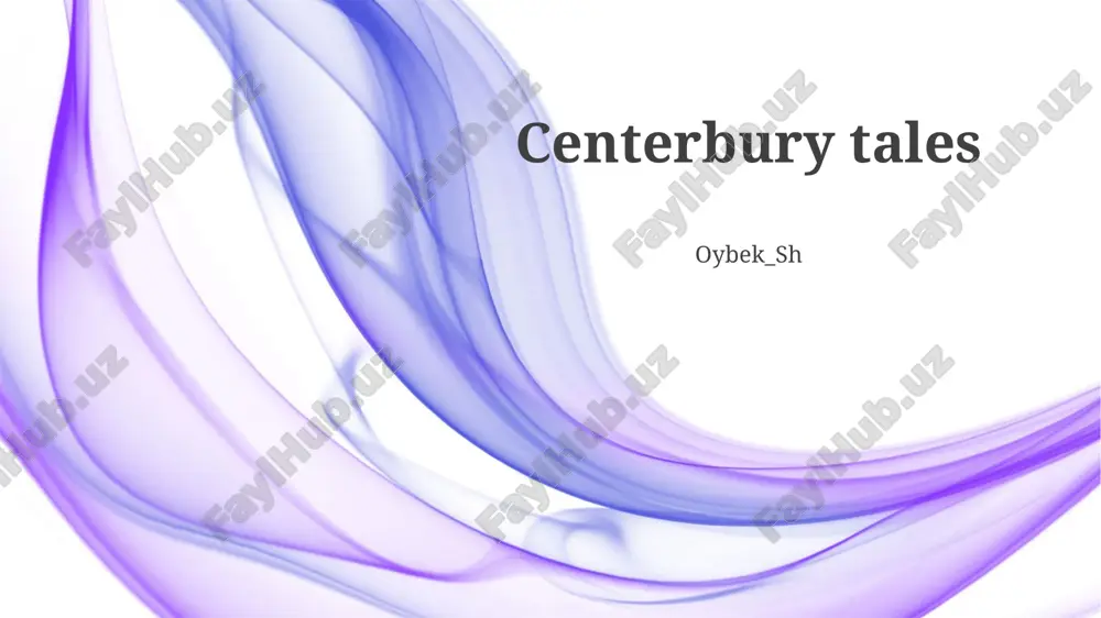 centerbury tales — PPTX