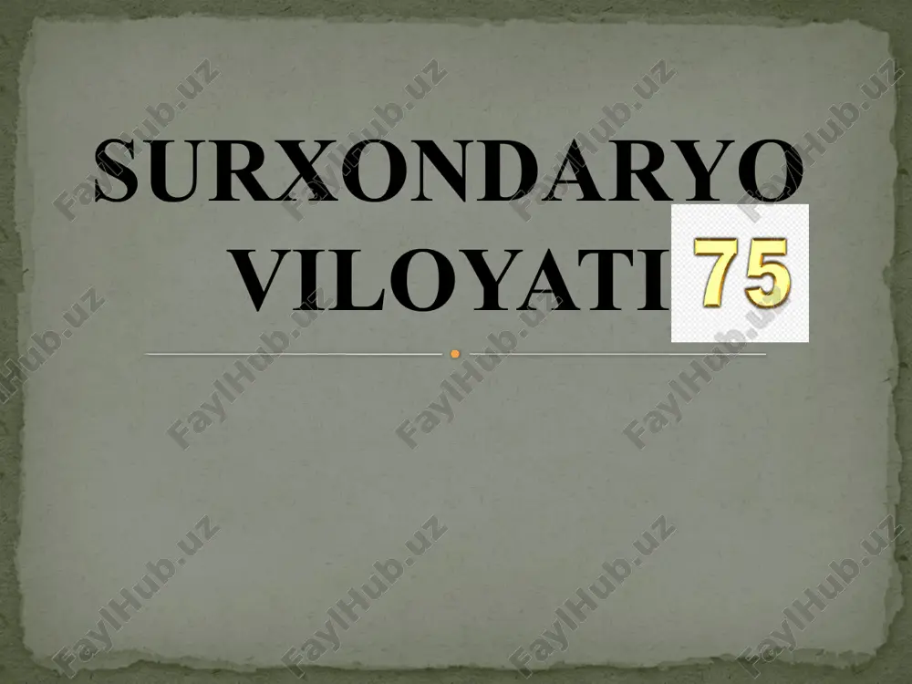 surxondaryo viloyati — PPTX