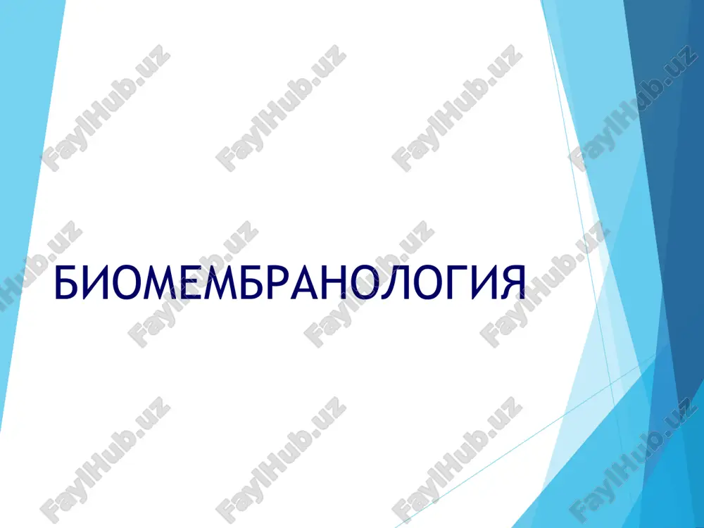 biomembranologiya — PPT
