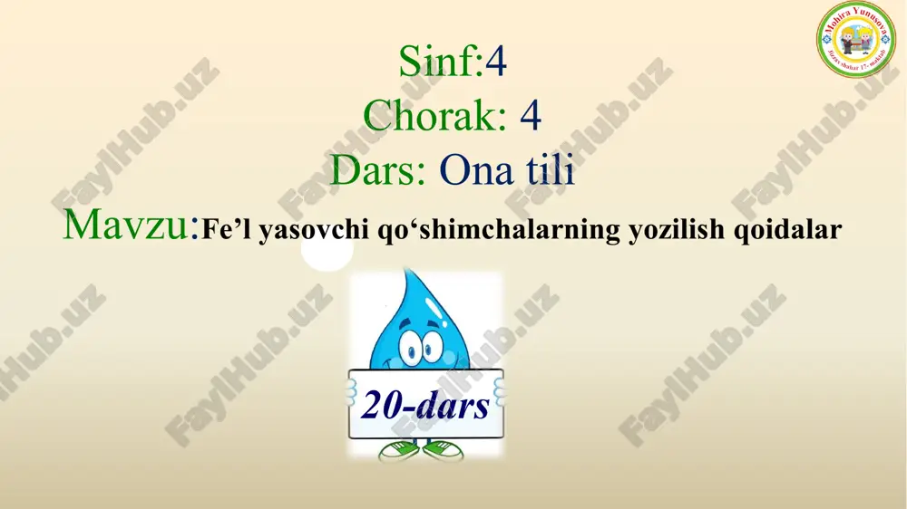 fe’lyasovchi qo‘shimchalarning yozilish qoidalari — PPTX