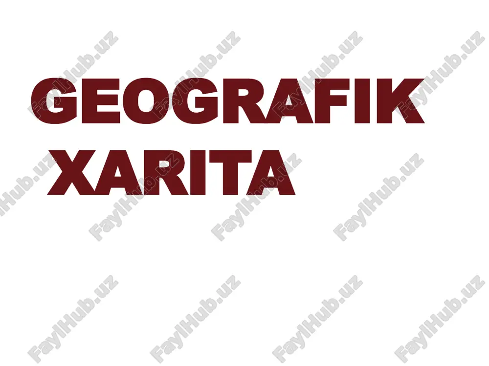 geografik xarita — PPTX