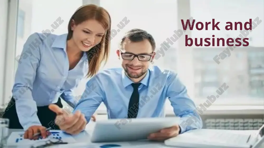 work and business vocabulary — PPTX