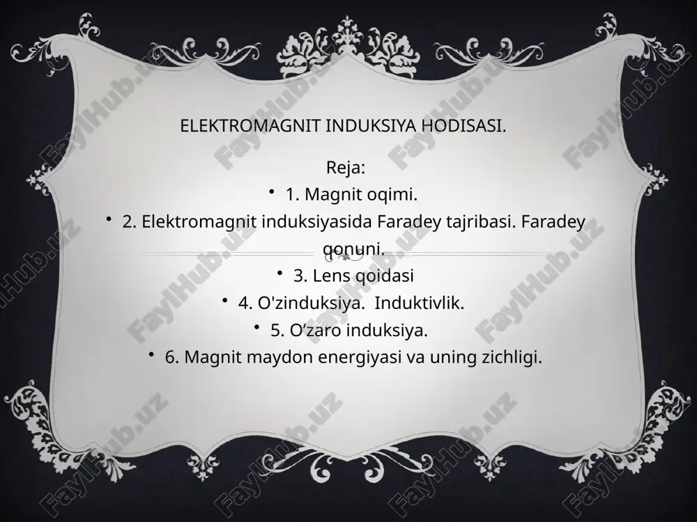 elektromagnitinduksiya hodisasi — PPTX