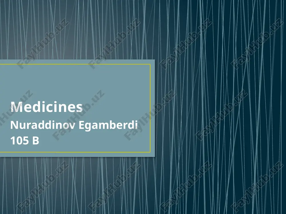 medicine — PPTX