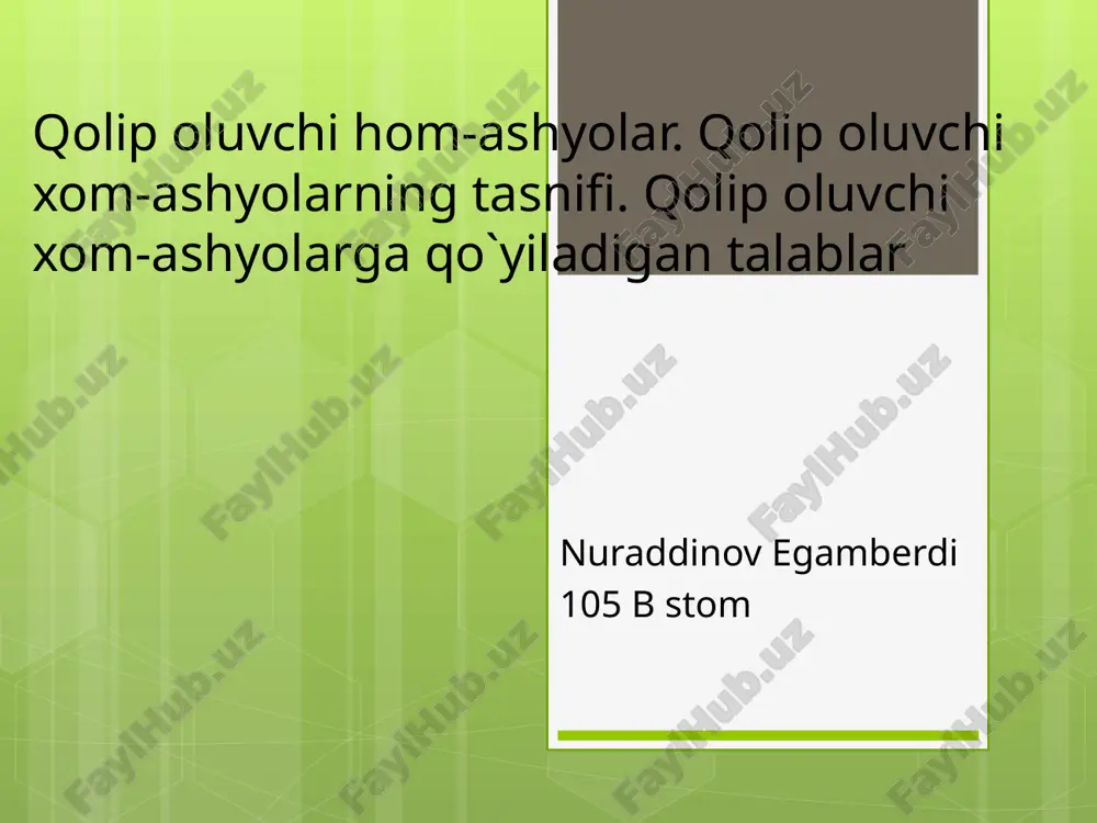 qolipoluvchihom-ashyolar — PPTX