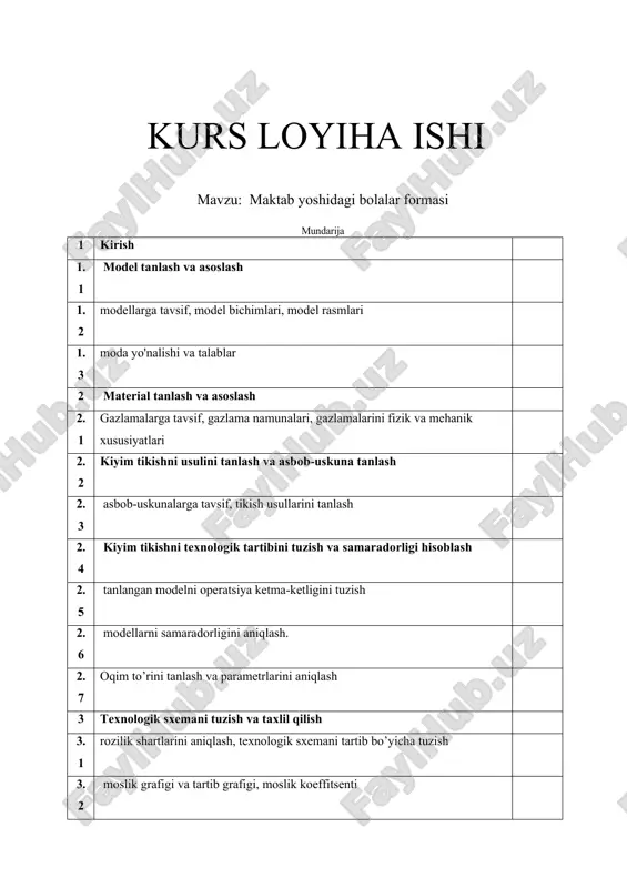 maktab yoshidagi bolalar formasi kurs ishi loyihasi — DOCX