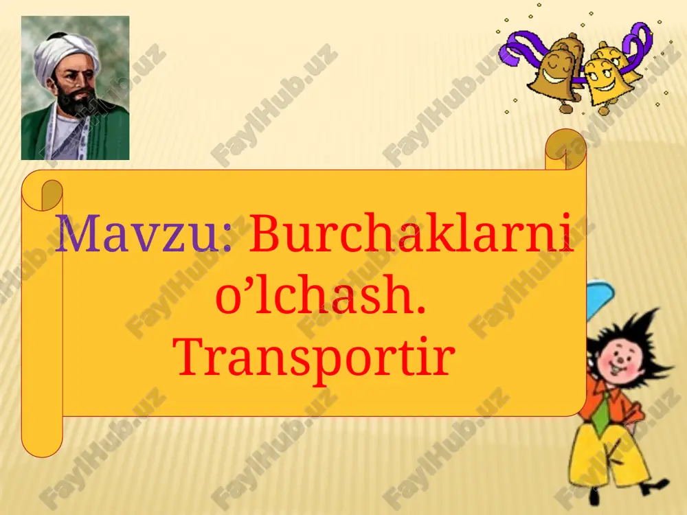 burchaklarni o’lchash — PPTX