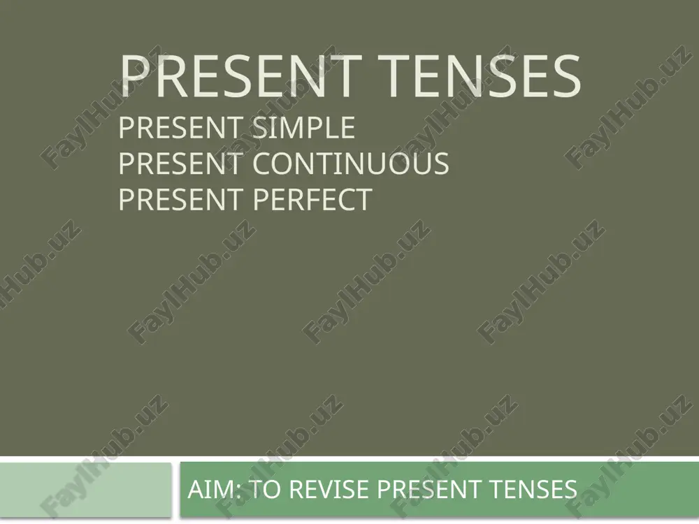 present tenses — PPTX