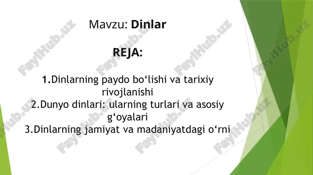 dinlar — PPTX
