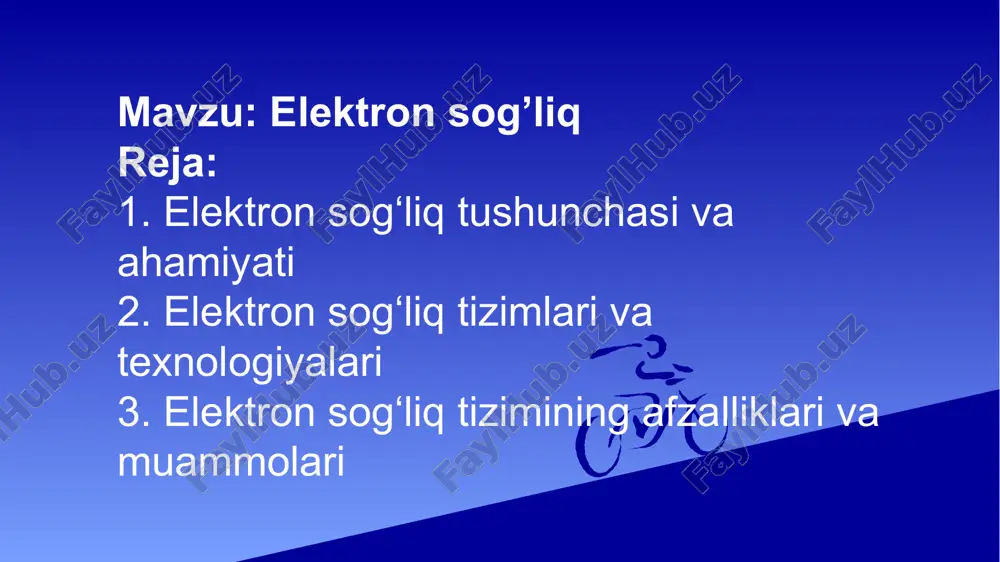 elektron sog’liq — PPTX