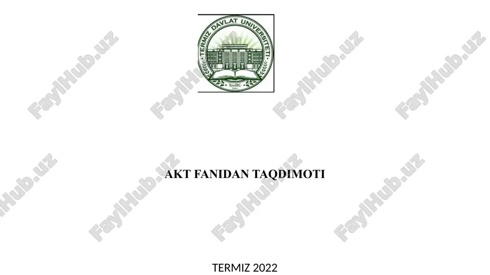 internet to`lov tizimlari va ularning ishlash texnalogiyalari — PPTX