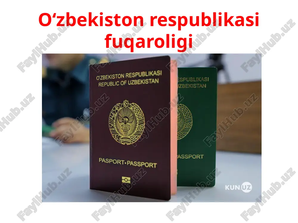 fuqarolarning huquqiy holati — PPTX