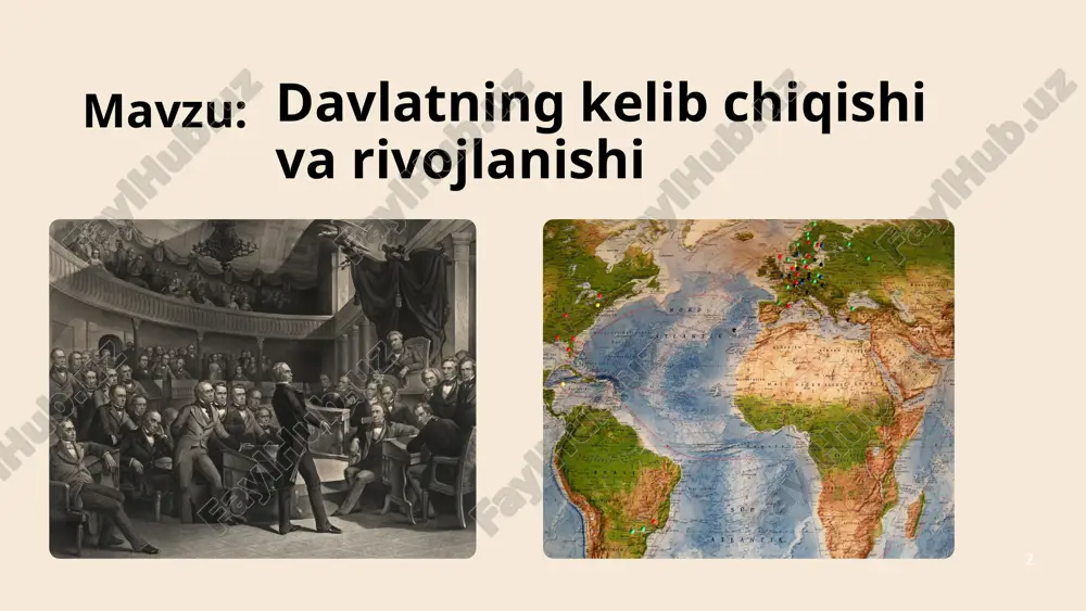 davlatning kelib chiqishi va rivojlanishi — PPTX