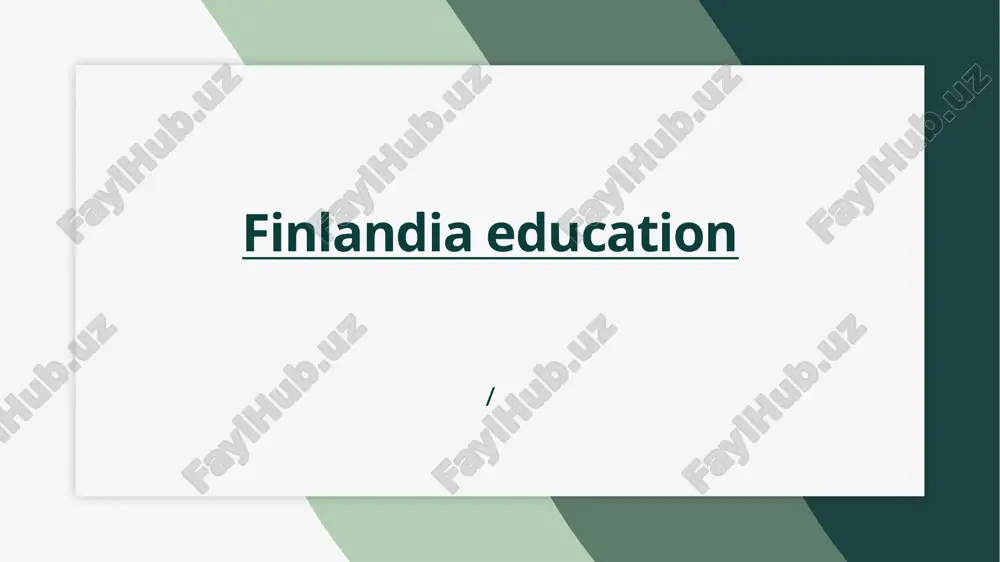 finlandia education — PPTX