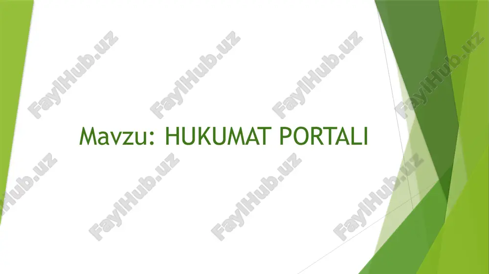 hukumat portali — PPTX