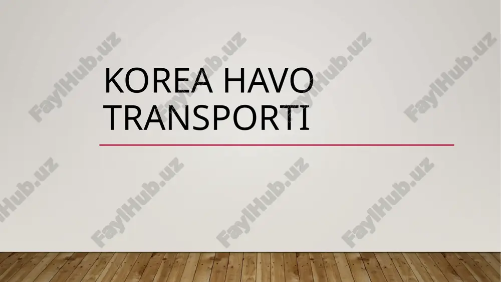 korea havo transporti — PPTX