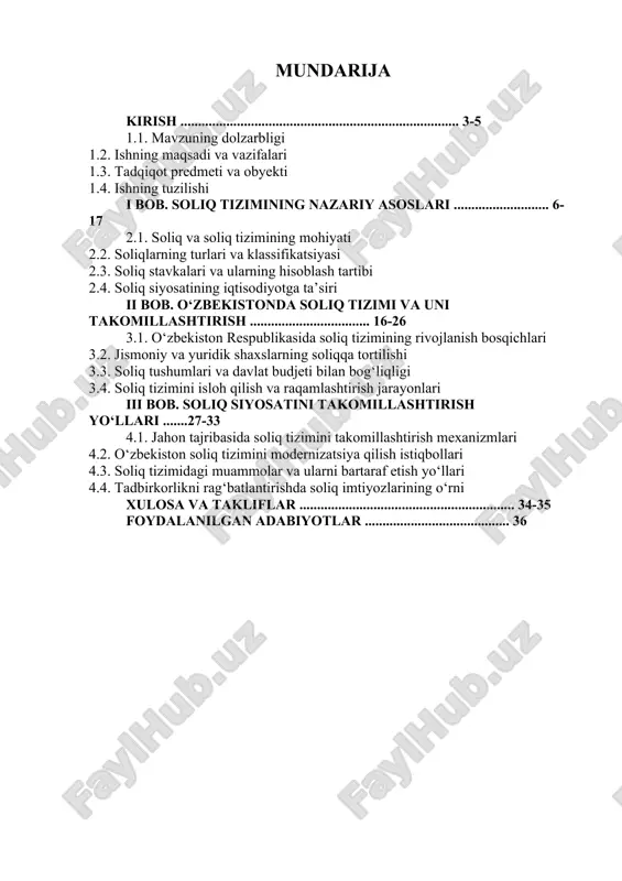 soliq tizimi — DOCX