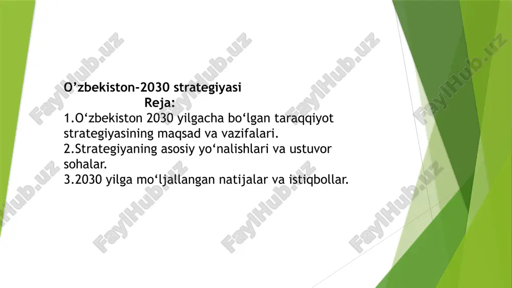 o‘zbekiston-2030 strategiyasi — PPTX