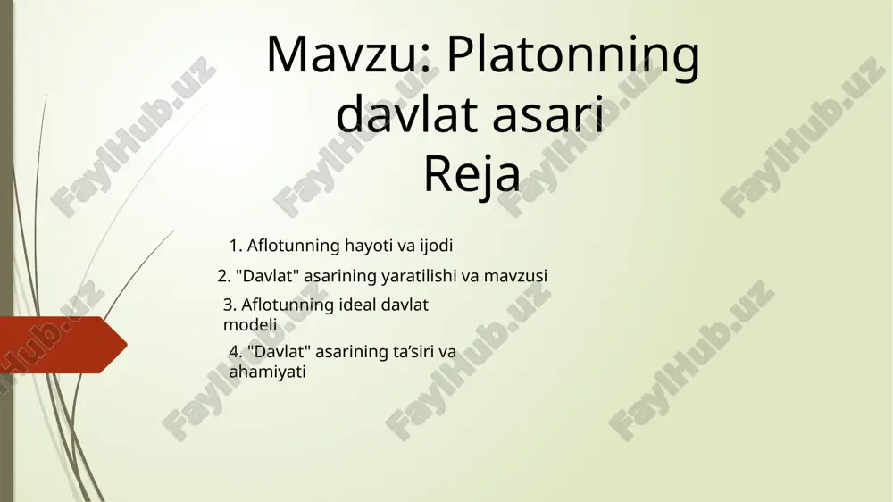 platonning davlat asarlari — PPTX