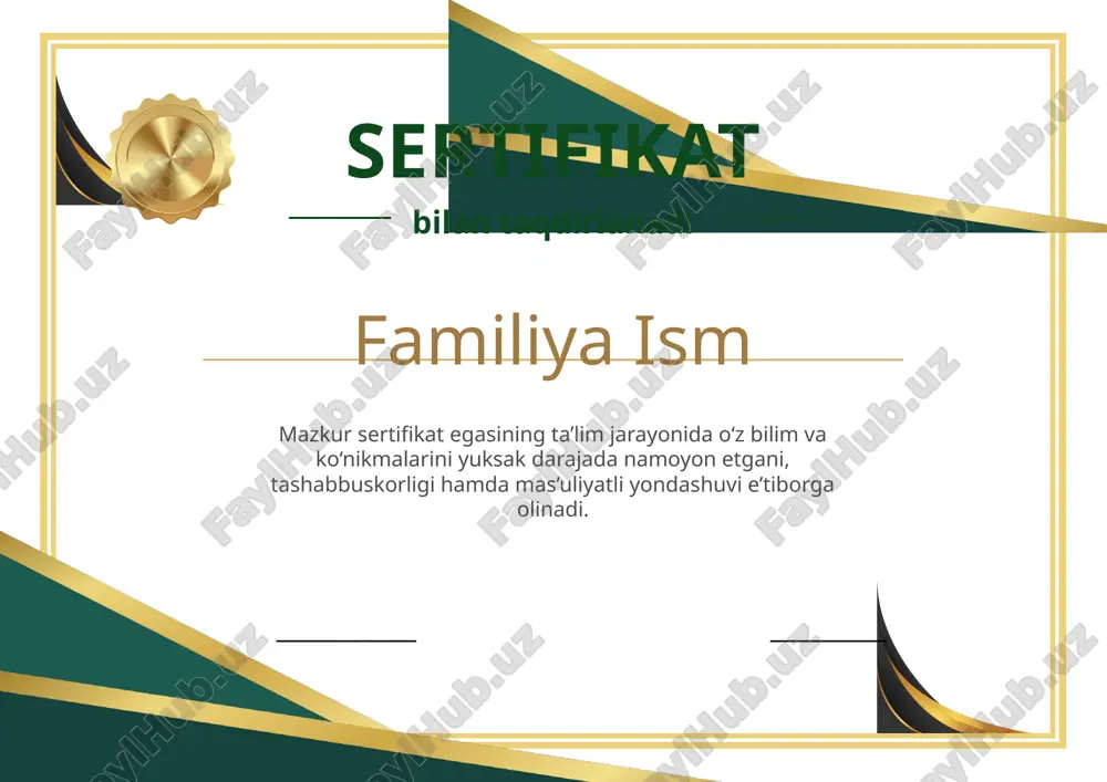 mazkursertifikat — PPTX