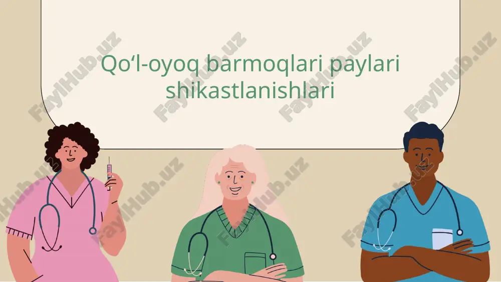 qoʻl-oyoq barmoqlari shikastlanishlari — PPTX