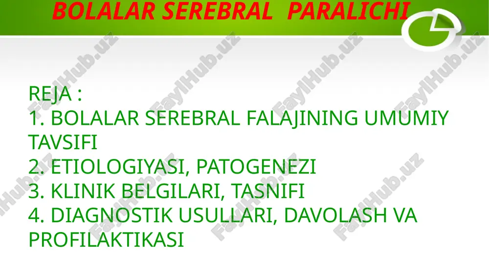 bolalar serebral falaji — PPTX