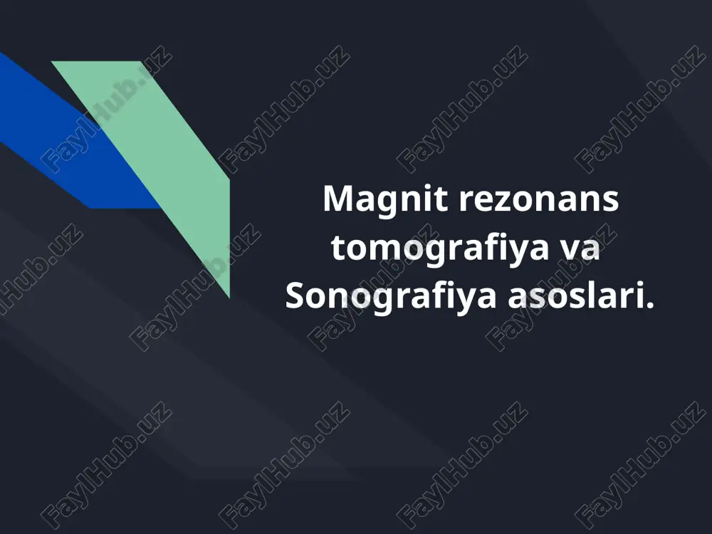 magnit rezonans tomografiya — PPTX