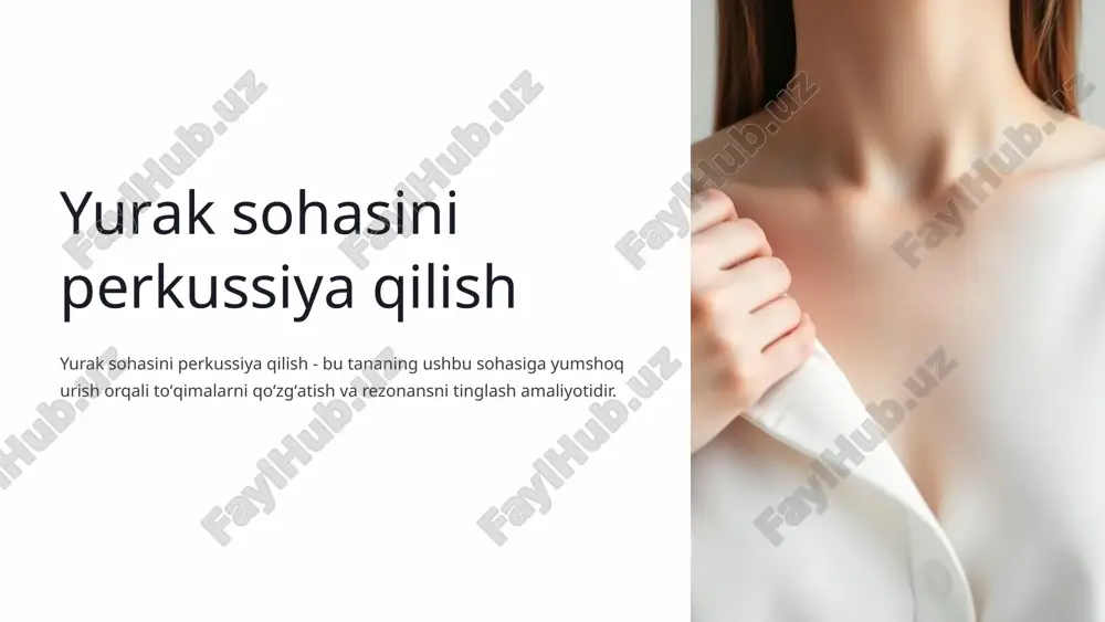 yurak sohasini perkussiya qilish — PPTX