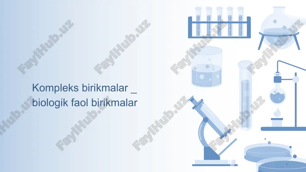 kompleks birikmalar — PPTX