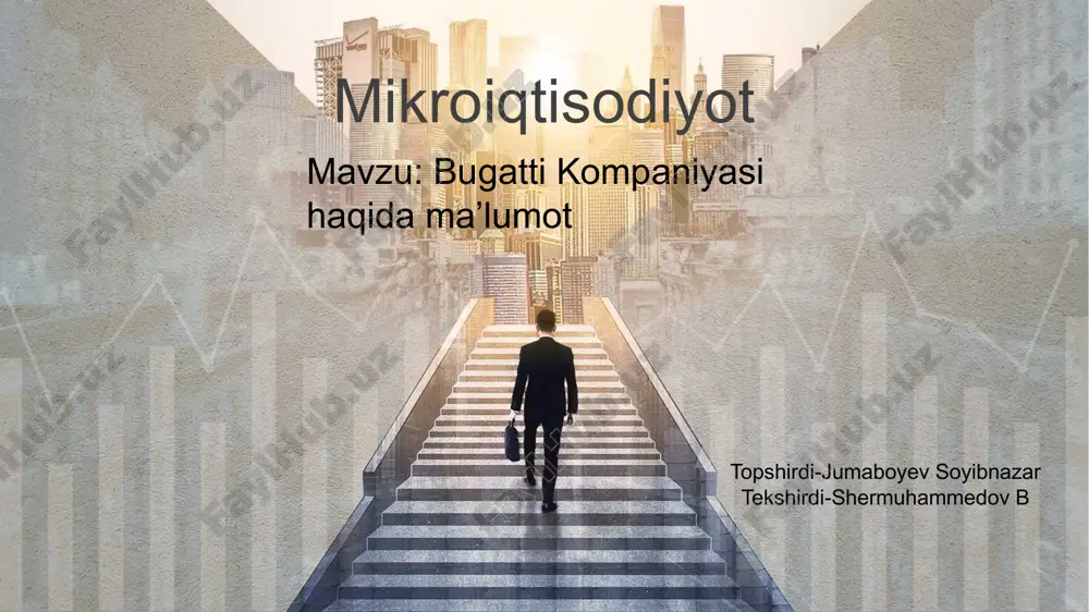 bugatti kompaniyasi haqida ma'lumot — PPTX