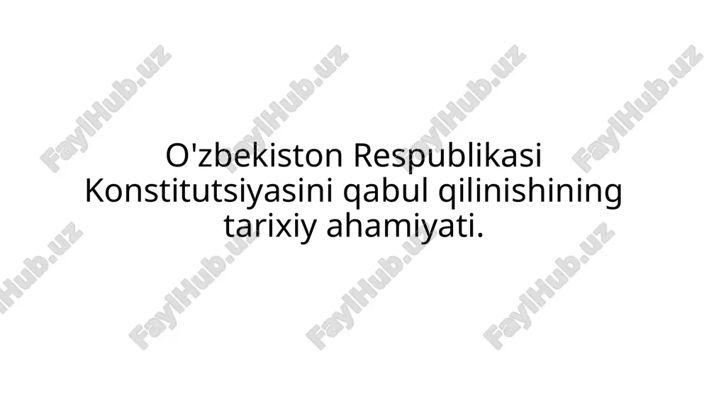 o'zbekiston respublikasi konstitutsiyasi — PPTX