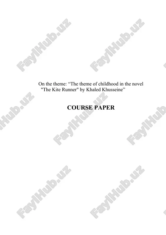 the kite runner — DOCX