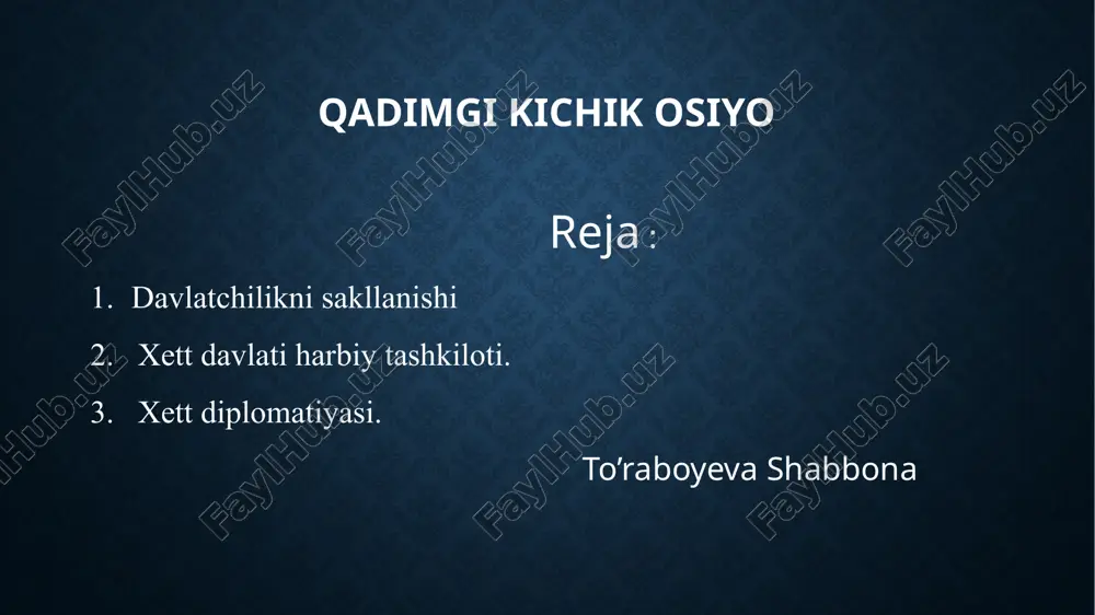 qadimgi kichik osiyo — PPTX