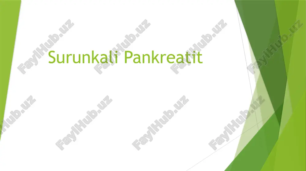 surunkali pankreatit — PPTX