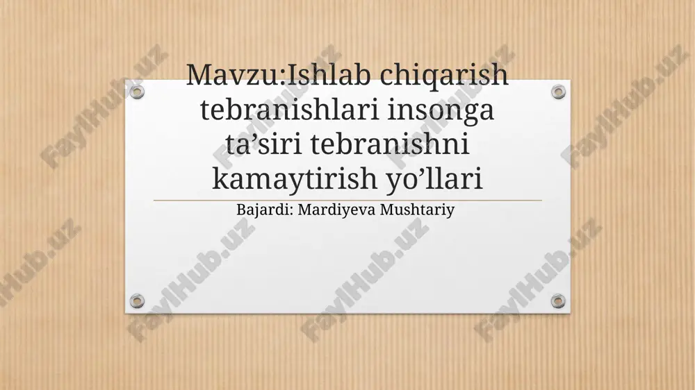 tebranish yo'llari — PPTX