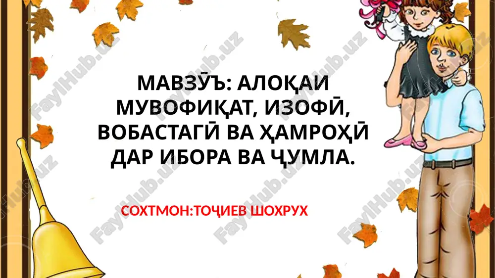 aloqaimuvofiqat — PPTX