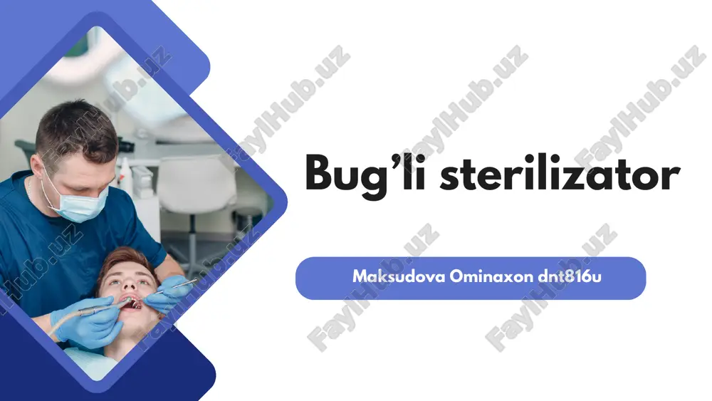 bug‘li sterilizator — PDF