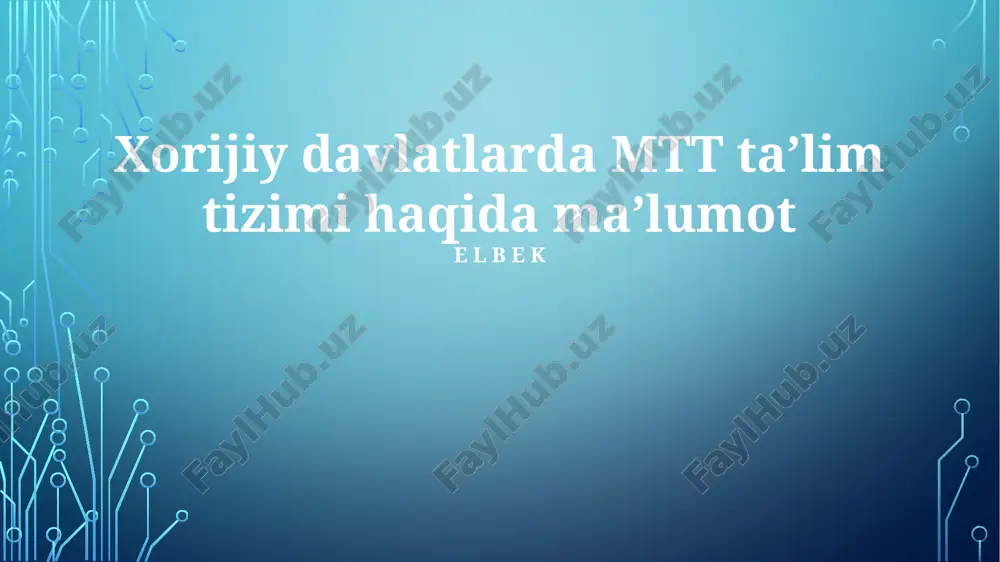 mtt ta'lim tizimi — PPTX