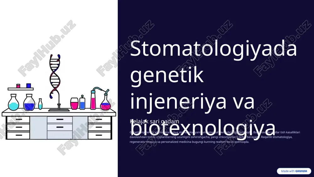 genetik injeneriya va biotexnologiya — PPTX