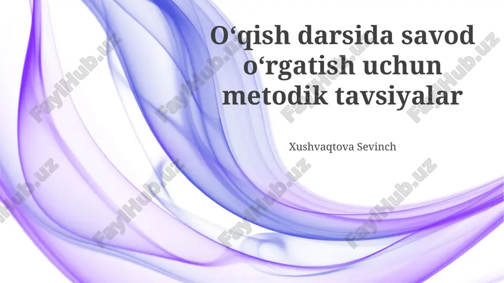 oʻzodlik va avtomatizmni rivojlantirish — PPTX
