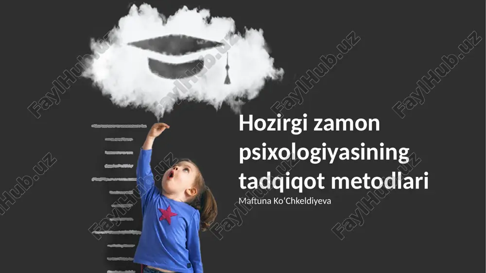 psixologiyada tadqiqot usullari — PPTX