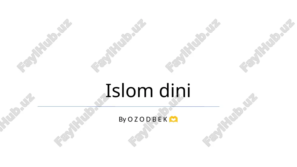 islom dini — PPTX