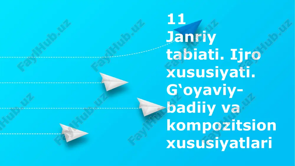 janr tabiati va ijro xususiyatlari — PPTX