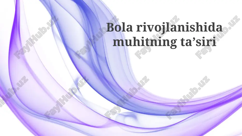 atrof-muhitning taʼsiri — PPTX